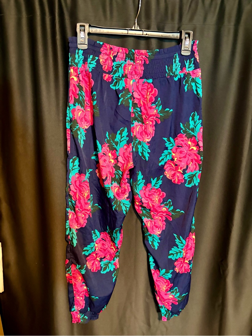 aerie Navy Floral Jogger Pajama Pants